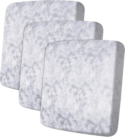 Leather Look Couch Cushion Covers Sofa Seat Slipcovers Sets Couches Furniture Protector for Sectional Armchair Loveseat Pets Kids Stretch Spandex Fabric (3 Cushion Sofa, Marble)