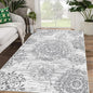 HEBE Washable Area Rug - 4'x6' Non Slip Soft Distressed Medallion Bedroom & Living Room Accent Throw Vintage Entry Floor Carpet for Dining Room & Bathroom Entryway