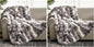 Cozy Bliss Faux Fur Throw Blanket for Couch, Fuzzy Soft Plush Thick Bubble Blanket for Sofa Bedroom Living Room, 50 * 60 Inches Tie-dye Taupe (Pack of 2)