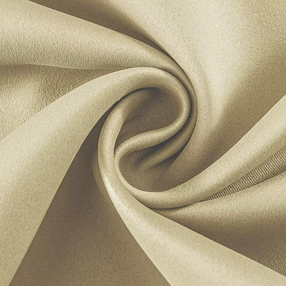 Joydeco Beige Custom Solid Single Blackout Curtain for Bedroom and Living Room, Grommet Thermal Insulated Room Darkening Curtain 1 Panel (Custom Size,Beige)