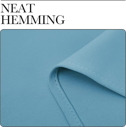 NICETOWN Thermal Insulated Curtains Blackout Draperies, Window Treatment Solid Grommet Room Darkening Drape Panels for Bedroom (Teal Blue, Set of 2 Panels, 34 by 63 inches Long)