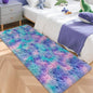 Super Soft Fluffy Living Room Area Rug 2x5 ft Purple Rainbow Tie-Dyed Shaggy Furry Carpet Washable Non-Slip Carpets Bedroom Bedside Nursery Rug Cute Colorful Room Decor for Girls