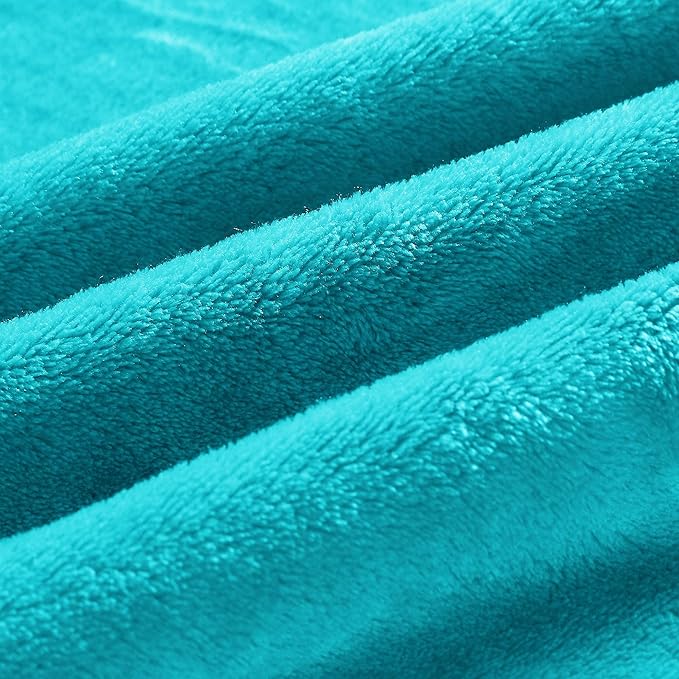 BEDELITE Fleece Blankets Twin Size Teal Throw Blankets for Couch & Bed, Plush Cozy Fuzzy Blanket, Super Soft & Warm Blankets for Spring and Summer