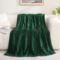 Puncuntex Dark Green Throw Blanket 60"×80" inches Fuzzy 3D Jacquard Decorative Flannel Fleece Super Soft Plush Cozy Blanket for Couch Sofa Chair Lightweight