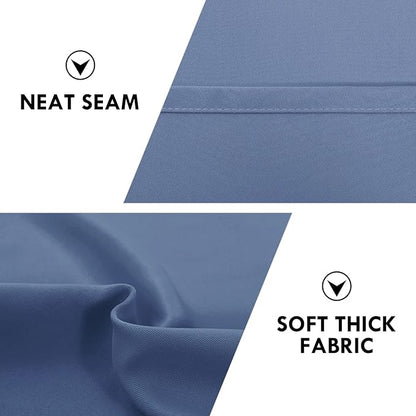 DWCN Blackout Curtains – Thermal Insulated, Energy Saving & Noise Reducing Bedroom and Living Room Curtains, Dusty Blue, W 52x L 84 Inch, Set of 2 Rod Pocket Curtain Panels