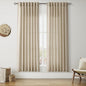 Nanspring Taupe Burlywood Curtains 72 Inches Long for Living Room Burlap Linen Textured Light Filtering Semi Sheer Curtains Back Tab Privacy Country Farmhouse Curtain for Bedroom 52x72, 2 Panels
