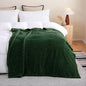 Green Fleece Throw Blanket 108”×90” for Couch Sofa Bed,Super Soft Cozy Plush Microfiber Flannel Blanket with Stripes Design Lightweight for Adults,Woman,Girls