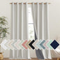 NICETOWN Snowbound Vintage Linen 100% Blackout Curtains for Living Room, Thermal Insulated Curtains 108" Long, Noise Reducing Window Treatment Drapes for Hall Room, 52" Wide Per Panel, Set of 2