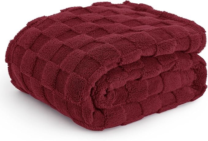 Bedsure GentleSoft Twin Blanket for Bed Red - Super Soft Cozy Mother's Day Blankets for Kids Girls, Cute Fuzzy Fleece Throws for Bedroom Couch, 60x80 Inches