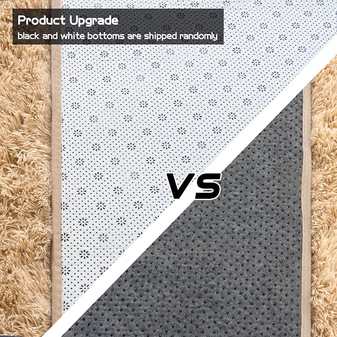 Pionblank 8x10 Rug for Living Room, Fuzzy Plush Large Area Rug, Fluffy Modern Shag Non Slip Soft Furry Carpet for Bedroom Kids Room Nursery Teens Dorm Home Decor, Camel