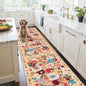 Floral Hallway Runner Carpet Non-Slip, 2x10 Washable Rug Ultra-Thin Soft for Hallways, Kitchen Mat Stain Resistant for Entryway Bathroom (2 x 10, Yellow Garden)