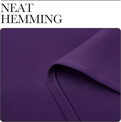NICETOWN Blackout Curtain Panels for Kids Room, Triple Weave Home Decoration Thermal Insulated Solid Ring Top Blackout Curtains/Drapes (Set of 2, 34 x 84 inches, Royal Purple)
