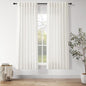 Nanspring Neutral Linen Curtains 63 Inch Length for Living Room Light Filtering Semi Sheer Curtain Coastal Modern Farmhouse Decor Drapes for Bedroom Back Tab and Rod Pocket 52x63, 2 Panels