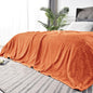 BEDELITE Fleece Blanket King Size – 3D Ribbed Jacquard Soft and Warm Decorative Blankets – Cozy, Fuzzy, Fluffy, Plush Lightweight Throw Blankets for Couch, Bed, Sofa(Orange, 108x90 inches)