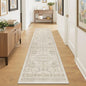 2x6 Hallway Washable Runner Rug - Soft Non Slip Vintage Rugs for Entryway Low-Pile Farmhouse Neutral Kitchen Runners Living Room Floor Mat Stain Resistant Distressed Carpet for Bedroom Bathroom Beige