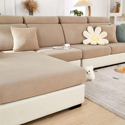 Sofa Covers Couch Covers for Sofa Pet Friendly Couch Cushion Covers Universal Sofa Covers Washable Stretch Slipcovers for Sectional Sofa (Light Coffee,Extra Large Single Seat Cover)