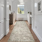 Runner Rug for Hallways Kitchen 2'6"x8' Washable Non Slip: Carpet Non Skid 8ft Entryway Rubber Backed 8 Feet Neutral Abstract Modern Rug Low Pile Pet Friendly Indoor Beige Brown