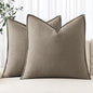 MIULEE Decorative Linen Pillow Covers 20x20 Inch Tan TaupeBoho Farmhouse Neutral Winter Couch Throw Pillows for Bed Pack of 2 Accent Modern Pillowcase Sofa Livingroom Home Decor