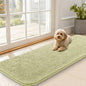 OLANLY Dog Door Mat for Muddy Paws 59x20, Absorbs Moisture and Dirt, Absorbent Non-Slip Washable Doormat, Quick Dry Chenille Mud Mat for Dogs, Entry Indoor Entryway Carpet for Inside Floor, Vanilla