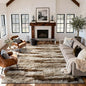 8x10 Ft Extra Large Shag Rugs for Living Room, Tie Dyed Ultra Soft Fluffy Furry Area Rugs for Bedroom Indoor Floor, Aesthetic Carpet for Kids Home Decor (Khaki)