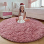 ONASAR Blush Round Area Rugs 4ft for Bedroom Living Room, Fluffy Circle Rug for Kids Girls Boys Teen, Soft Plush Shaggy Carpet for Nursery Dorm Classroom Playroom Home Decor Aesthetic