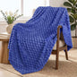 Exclusivo Mezcla Fleece Throw Blanket for Couch, Extra Large Fuzzy Cobalt Blue Bed Blankets, Soft Cozy Plush Sofa Throws for All Seasons, 50x70 Inches