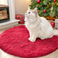 OLANLY Red Round Rugs for Bedroom - Machine Washable, 2 ft Circle Area Rugs for Living Room, Soft and Fluffy Shaggy Carpet for Teen Girls and Boys, Nursery Rooms, Dorms, Home Decor Aesthetic