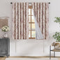 jinchan Blackout Floral Curtains for Living Room Bedroom Linen Blend Curtain Farmhouse Brick Red Printed with Lined Back Tab Rod Pocket Drapes Window Treatments 2 Panels 63 Inch