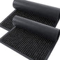 OLANLY Front Door Mat Indoor Outdoor Entrance, 2-Pack 47 x 23 Inch, Waterproof Heavy Duty Doormat, Fade Resistant, Low Profile, Easy Clean Patio Porch Welcome Floor Mats for Entry, Off-Black