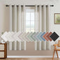 H.VERSAILTEX Living Room Linen Curtains - Semi Sheer, Nickel Grommet, Energy Saving, Light Filtering Panels for Bedroom, Pale Oak, 2 Panels, 52 x 72 Inch
