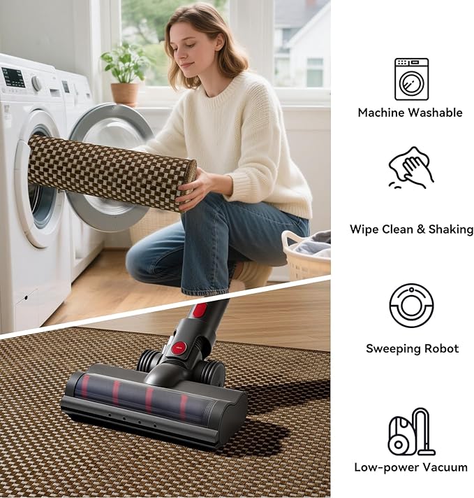 YDKGL 2x3 ft Indoor Door Mat Entryway Rug Non Slip Boho Woven Washable Small Area Rugs Runner, Front Entry Rug Entrance Doormat for Hall Porch Bathroom Kitchen Bedroom, Dark Brown/Coffee 24"x36"