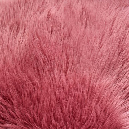 EasyJoy Ultra Soft Fluffy Shaggy Area Rug Faux Fur Rug Chair Cover Seat Pad Fuzzy Area Rug for Bedroom Floor Sofa Living Room (2 x 4 ft Sheepskin, BlushPink)