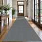 KOZYFLY Extra Long Runners for Hallways 3x16 ft Washable Kitchen Runner Non Slip Rubber Backed Hallway Rug Cotton Entryway Runner Rug Floor Carpet for Indoor Hall, Kitchen, Stair, Grey/Dark Grey