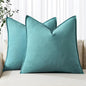 MIULEE Decorative Linen Pillow Covers 20x20 Inch Turquoise Boho Farmhouse Neutral Couch Throw Pillows for Bed Pack of 2 Accent Coastal Modern Pillowcase Summer Sofa Livingroom Home Decor
