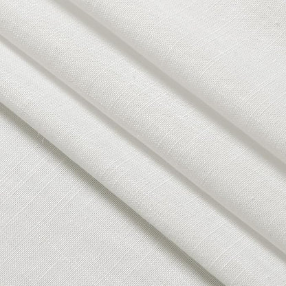 Off White Linen Curtains 80 inches Long for Bedroom Back Tab Light Filtering Privacy Sheer White Curtains Modern Farmhouse Coastal Decor White Cotton Textured Gauze Curtain 2 Panel Set 52x80
