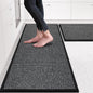 eqivei Kitchen Rugs Non Skid Washable Set of 2 PCS, Absorbent Runner Rugs for Kitchen, Farmhouse Weave Floor Mats in Front of Sink, 17.3"x 47"+17.3"x 29" (Inky)