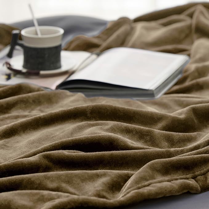 Bedsure GentleSoft Fleece Blanket Twin Size Camel - 300GSM Lightweight Plush Fuzzy Cozy Soft Warm Blanket for Bed, Sofa, Couch, Travel, Camping, 60x80 inches