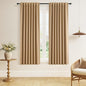 Guken Camel Brown 100% Blackout Linen Curtains 63 Inch Length 2 Panels Set for Living Room Bedroom Back Tab/Rod Pocket Thermal Insulated Black Out Drapes Room Darkening Farmhouse Window Curtains