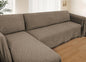 HOMERILLA Sectional Couch Covers for Sectional Sofa L Shaped Sofa Cover Blanket 2 Pieces L Shape Furniture Protector for Pets Dogs(Taupe, XX-Large)