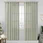 LAMIT Sage Grey Linen Boho Curtains 80 inch Length 2 Panels, Light Filtering Semi Sheer Panels Back Tab and Rod Pocket Neutral Drapes for Bedroom/Living Room, 52 x 80 Inch