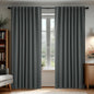 Deconovo Blackout Curtains, Thermal Insulated, W70 x L95 2 Panels, Back Tab, Machine Washable, Room-Darkening Drapes for Bedroom/Living Room Dark Grey