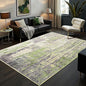 Toneed Abstract Area Rug Modern Washable Rug Soft Non Slip Rug Low Pile for Bedroom Living Room Dining Room Green 8x10 Feet