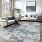 6x9 Area Rugs for Living Room, Washable Modern Abstract Large Area Rug Neutral Soft Non Slip Kids Rug Stain Resistant Indoor Carpet for Bedroom Nursery Dining Room Playroom(BlueWhite, 6'x9')