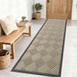 OLANLY Front Door Mat Outside Entrance 71x23, Absorbent, Heavy Duty Sturdy Natural Rubber Doormat Indoor Outdoor, Stain and Fade Resistant, Non-Slip Low Profile Floor Mat for Entryway, Beige Diamond