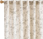 Lazzzy Farmhouse Linen Curtains Extra Long Gray Floral Curtains 108 Inch Long Back Tab Drapes for Living Room Bedroom Light Filtering Country Vintage Rod Pocket, 2 Panels, Grey on Beige
