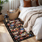 2x4 Entryway Runner Rugs, Non Slip Washable Rugs with Rubber Backing Soft Floral Carpet Runner for Kitchen, Laundry, Bedroom, Bathroom(2 x 4, Black/Brown)