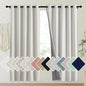 NICETOWN Snowbound Vintage Linen 100% Blackout Curtains for Playroom, Thermal Insulated Curtains 72" Long, Noise Reducing Window Treatment Drapes for Laundry Room, 62" Wide Per Panel, Set of 2
