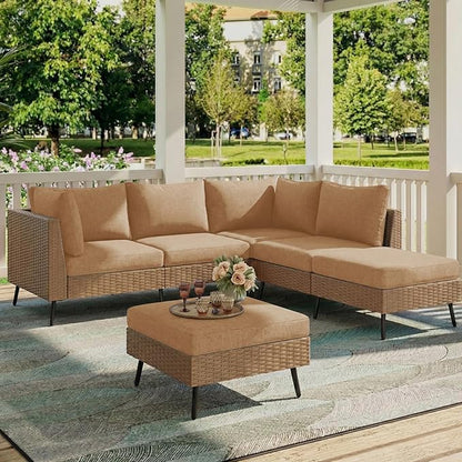hyha Milk Silk Couch Cushion Covers, Soft Magic Sofa Covers Washable for Cushion Couch, Stretch Sectional Outdoor Cushion Covers for Patio Furniture with Elastic Bottom(Small, Camel)