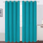 LEMOMO Blackout Curtains 66 x 84 inch/Teal Curtains Set of 2 Panels/Thermal Insulated Room Darkening Bedroom Curtains