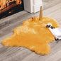 MIULEE Luxury Super Soft Fluffy Area Rug Faux Fur Sheepskin Rug Decorative Plush Shaggy Carpet for Bedside Sofa Floor Nursery Fall Decor 2 x 3 Feet, Orange Yellow